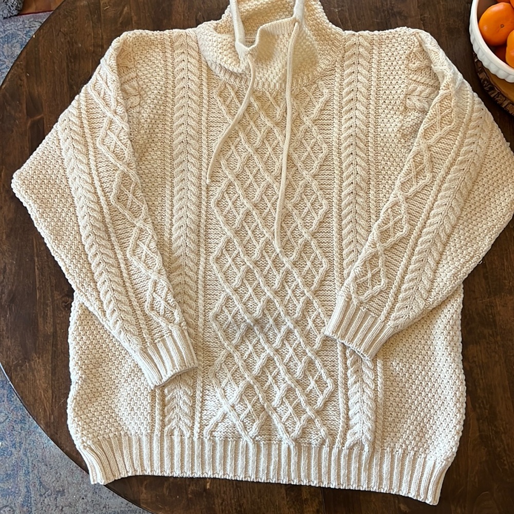 Aran made in Ireland Merino Wool Men's Sweater